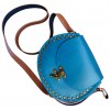 Sac à rivets effet cuir bleu