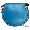 Sac à rivets effet cuir bleu