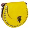 Sac à rivets effet cuir jaune