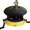 Sac à rivets effet cuir jaune