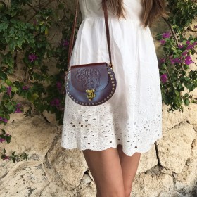 Sac à rivets éléphant gravé