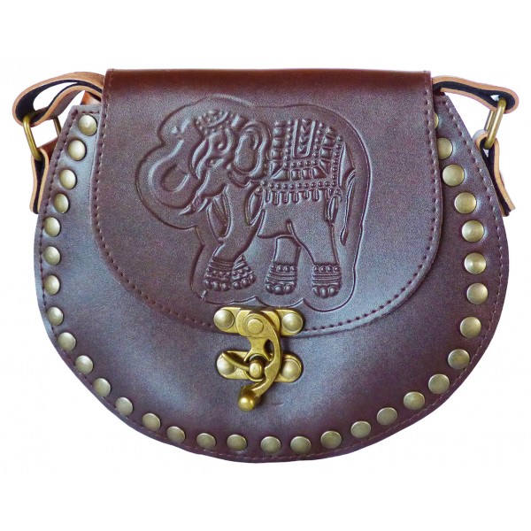 Sac à rivets éléphant gravé