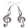 Boucles d'oreilles clef de Sol