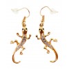 Boucles d'oreilles lézards dorés