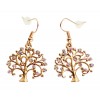 Boucles d'oreilles arbre de vie doré
