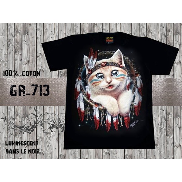 T-shirt chaton indien