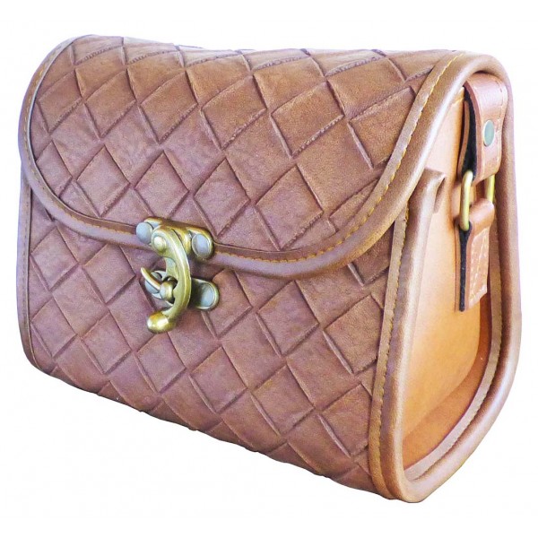 Sac à rabat besace Brown Braiding