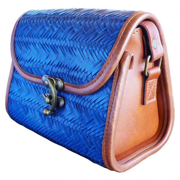 Sac à rabat besace blue passion