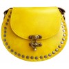 Sac à rivets effet cuir jaune