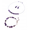 Parure légère améthystes et hématites