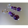 Boucles d'oreilles légères mauve améthyste