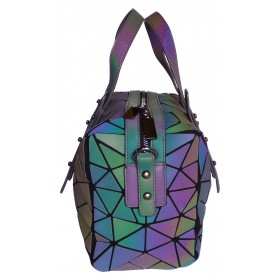 Sac Cubic motifs Diamants à reflets irisés origami