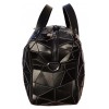 Sac cubic à bandoulière motif diamant noir