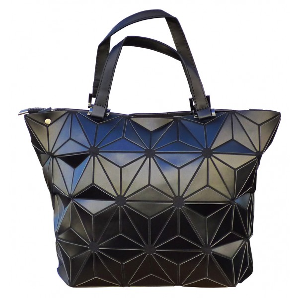 Sac à shopping fleurs noires origami