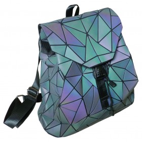 Sac à dos motifs origami diamants couleurs irisées