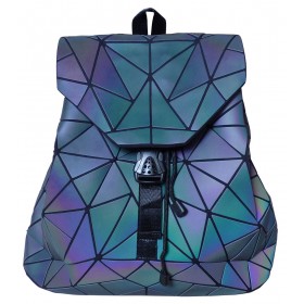 Sac à dos motifs origami diamants couleurs irisées