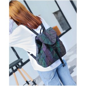 Sac à dos motifs origami diamants couleurs irisées