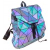 Sac à dos motifs origami diamants couleurs irisées