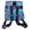 Sac à dos motifs origami diamants couleurs irisées