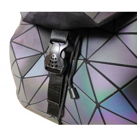 Sac à dos motifs origami diamants couleurs irisées