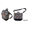 Sac transformable Black flowers