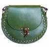 Sac à rivets effet cuir vert