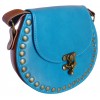 Sac à rivets effet cuir bleu