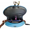Sac à rivets effet cuir bleu